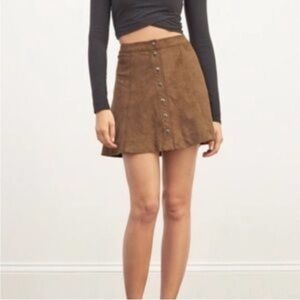 Abercrombie And Fitch Faux Suede Mini Skirt- Nashville is calling